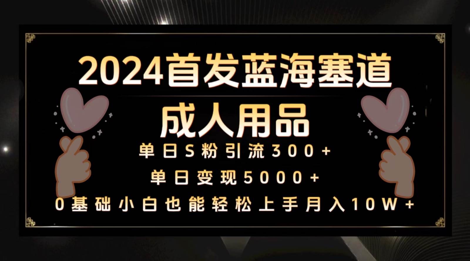 2024首发蓝海塞道成人用品，月入10W+保姆教程-时光论坛