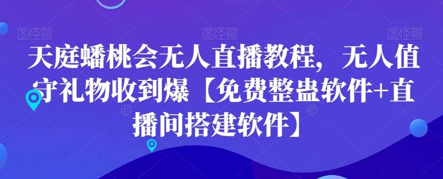 天庭蟠桃会无人直播教程，无人值守礼物收到爆【免费整蛊软件+直播间搭建软件】-时光论坛