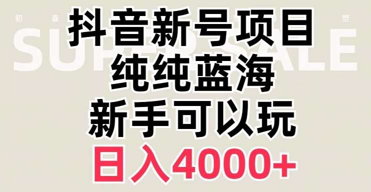 抖音蓝海赛道，必须是新账号，日入4000+【揭秘】-时光论坛