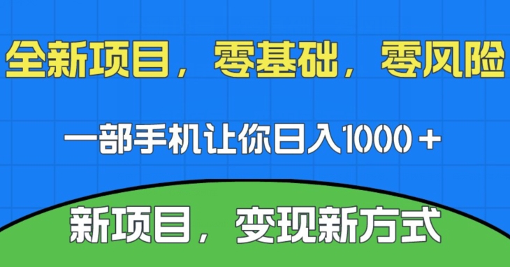 新项目，新平台，一部手机即可日入1000＋，无门槛操作【揭秘】-时光论坛