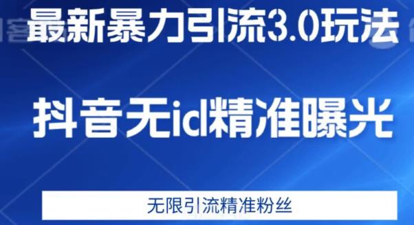 最新暴力引流3.0版本，抖音无id暴力引流各行业精准用户-时光论坛