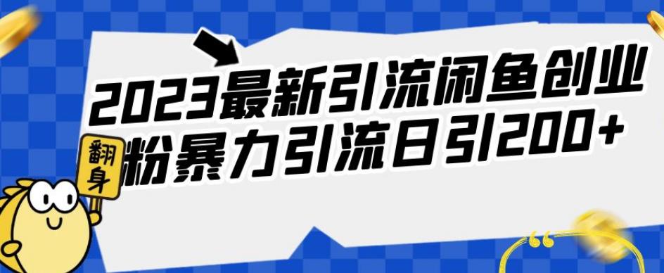 2023最新引流闲鱼创业粉暴力引流日引200+【揭秘】-时光论坛