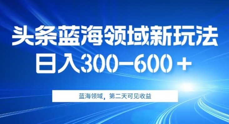 AI头条野路子蓝海领域新玩法2.0，日入300-600＋，附保姆级教程【揭秘】-时光论坛