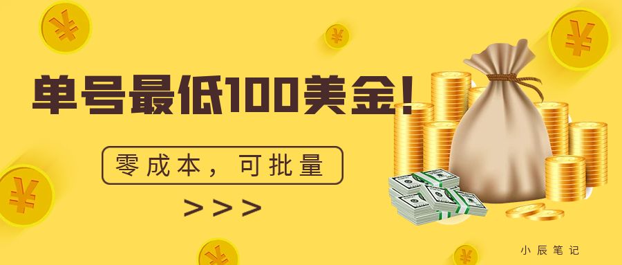 单号最低100美金，零成本，小白无脑操作。可复制，可扩大。-时光论坛