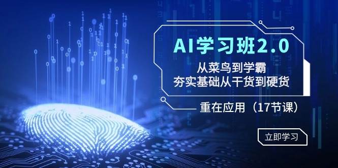 （8964期）AI学习班2.0：从菜鸟到学霸，夯实基础从干货到硬货，重在应用（17节课）-时光论坛