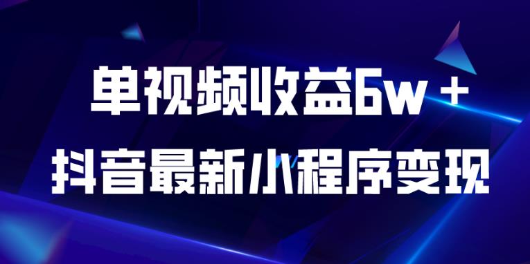 抖音最新小程序变现项目，单视频收益6w＋，小白可做【揭秘】-时光论坛