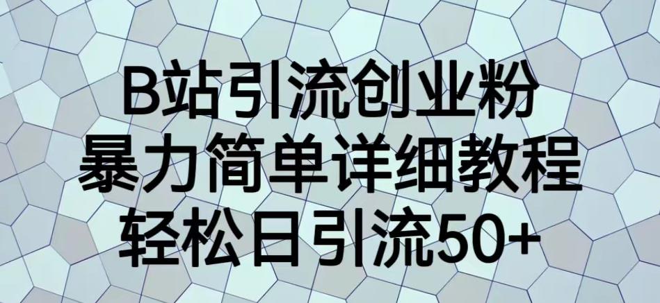 B站引流创业粉，暴力简单详细教程，轻松日引流50+【揭秘】-时光论坛