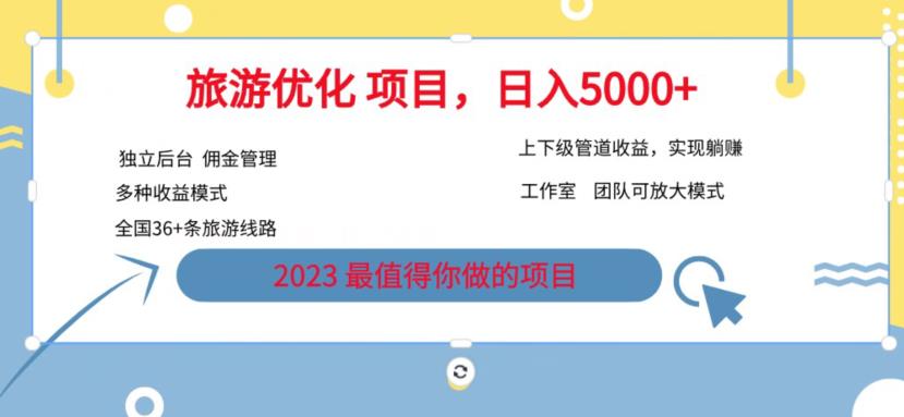 7.22旅游项目最新模式，独立后台+全国35+线路，日入5000+【揭秘】-时光论坛