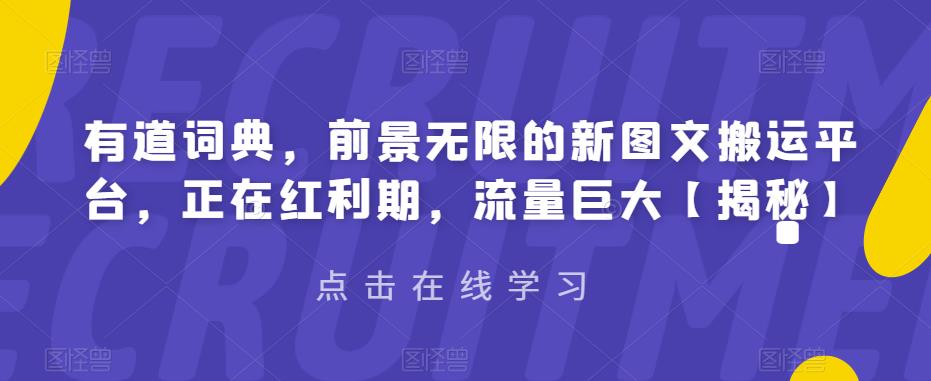 有道词典，前景无限的新图文搬运平台，正在红利期，流量巨大【揭秘】-时光论坛