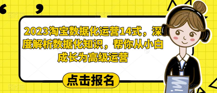 2023淘宝数据化运营14式，深度解析数据化知识，帮你从小白成长为高级运营-时光论坛