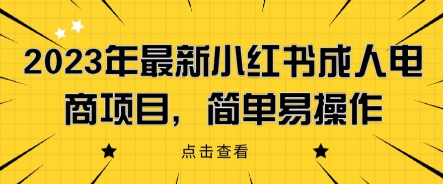 2023年最新小红书成人电商项目，简单易操作【详细教程】【揭秘】-时光论坛