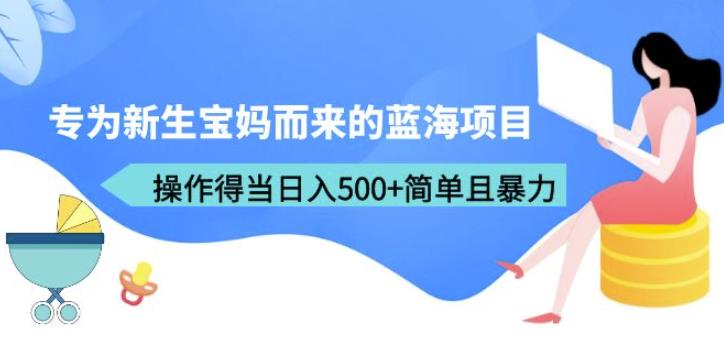 专为新生宝妈而来的蓝海项目，操作得当日入500+简单且暴力（教程+工具）【揭秘】-时光论坛