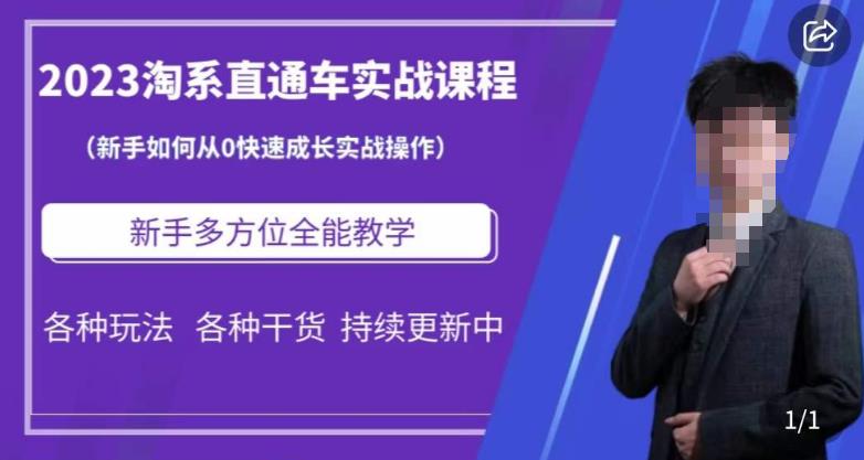 2023淘系直通车保姆式运营讲解，新手如何从0快速成长实战操作，新手多方位全能教学-时光论坛