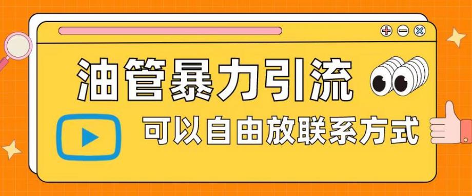 油管暴力引流，可以自由放联系方式【揭秘】-时光论坛