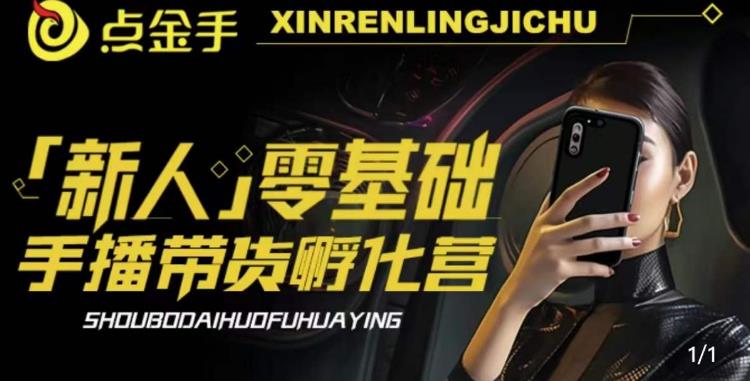 2023点金手·新人零基础手播带货孵化营：账号运营篇+主播话术篇+数据流量篇等-时光论坛