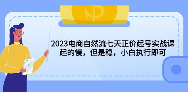 2023电商自然流七天正价起号实战课：起的慢，但是稳，小白执行即可！-时光论坛