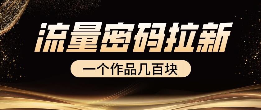 流量密码拉新项目， 一个作品几百块-时光论坛