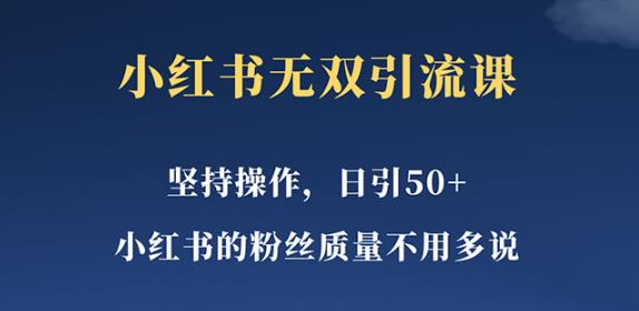 小红书无双课一天引50+女粉，不用做视频发视频，小白也很容易上手拿到结果【仅揭秘】-时光论坛