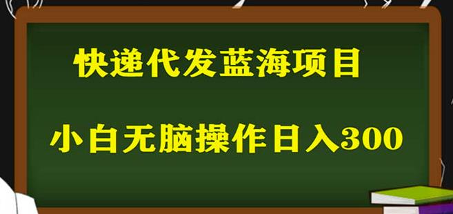 2023最新蓝海快递代发项目，小白零成本照抄也能日入300+-时光论坛