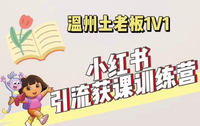 小红书1对1引流获客训练营：账号、内容、引流、成交（价值3999元）-时光论坛