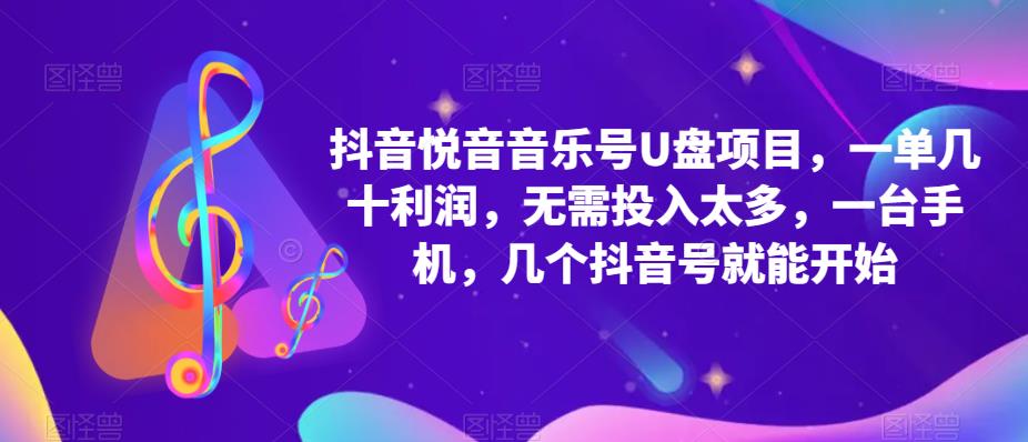 抖音音乐号U盘项目，一单几十利润，无需投入太多，一台手机，几个抖音号就能开始-时光论坛