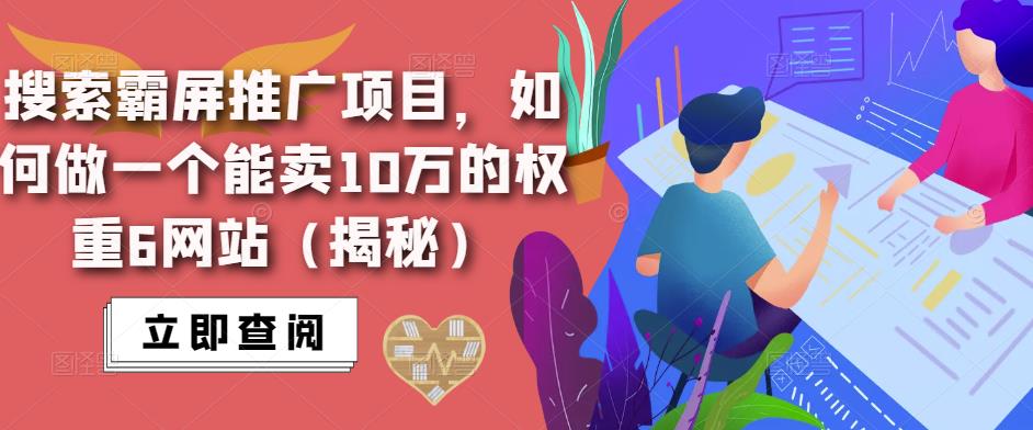 搜索霸屏推广项目，如何做一个能卖10万的权重6网站（揭秘）-时光论坛