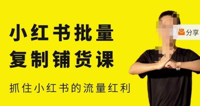 张宾·小红书批量复制铺货课，小红书0-1快速起号变现玩法，抓住小红书的流量红利（更新2023年3月）-时光论坛
