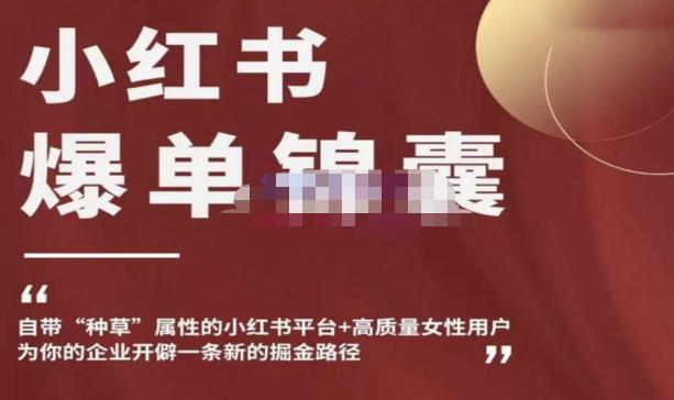 小红书爆单锦囊，自带种草属性+高质量女性用户，为你的企业开辟一条新的掘金路径-时光论坛