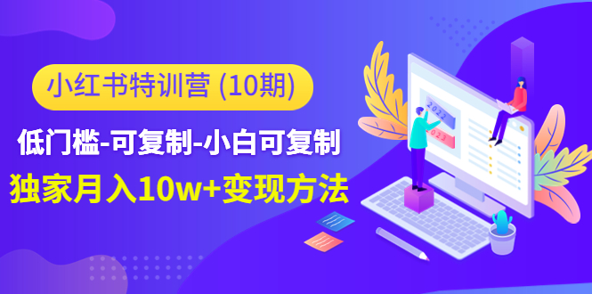 小红书特训营低门槛-可复制-小白可复制-独家月入10w+变现方法-时光论坛