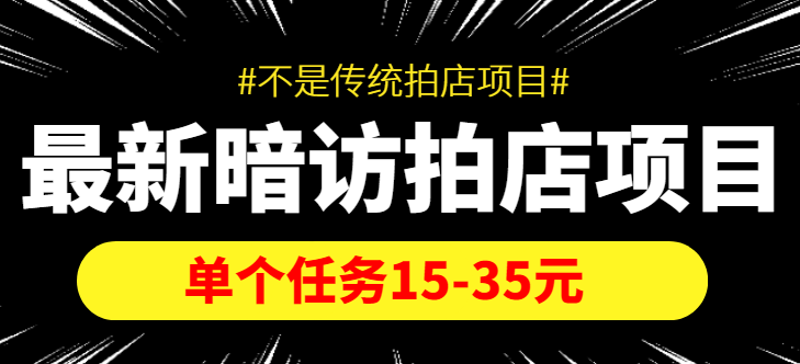 最新暗访拍店信息差项目，单个任务15-35元（不是传统拍店项目）-时光论坛