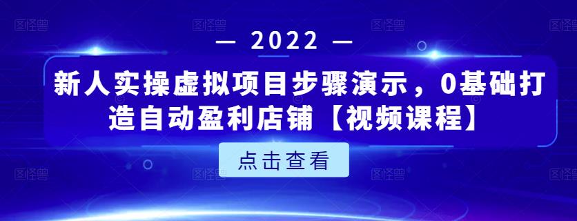 新人实操虚拟项目步骤演示，0基础打造自动盈利店铺【视频课程】-时光论坛