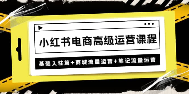 小红书电商高级运营课程：基础入驻篇+商城流量运营+笔记流量运营-时光论坛