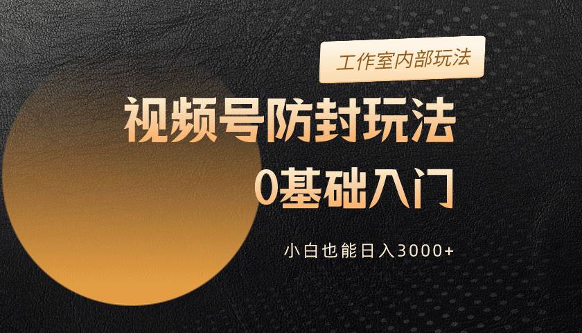 （10107期）2024视频号升级防封玩法，零基础入门，小白也能日入3000+-时光论坛