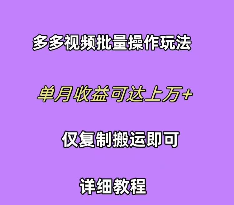 （10029期）拼多多视频带货快速过爆款选品教程 每天轻轻松松赚取三位数佣金 小白必…-时光论坛