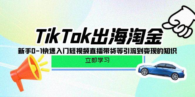 （10035期）TikTok-出海淘金，新手0-1快速入门短视频直播带货等引流到变现的知识-时光论坛