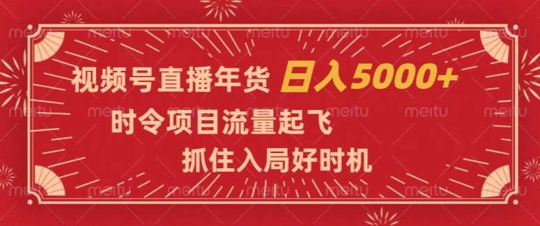 视频号直播年货，时令项目流量起飞，抓住入局好时机，日入5000+【揭秘】-时光论坛