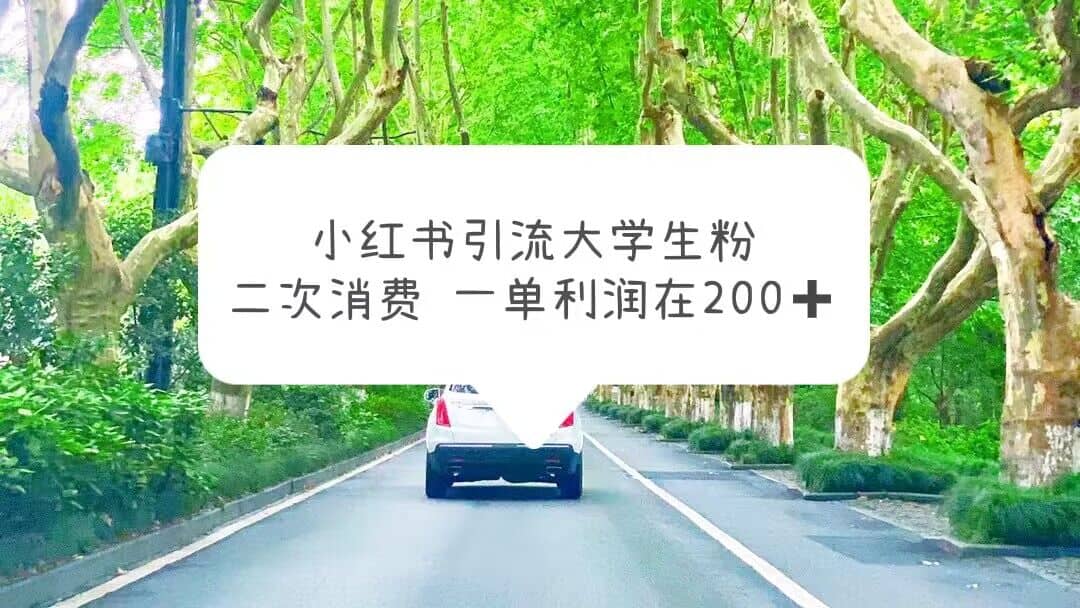 小红书引流大学生粉，变现项目，一单利润在200+（教程+资源）-时光论坛