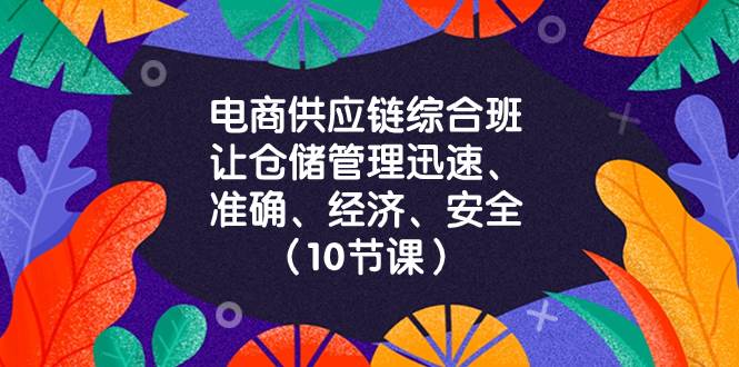 （8246期）电商-供应链综合班，让仓储管理迅速、准确、经济、安全！（10节课）-时光论坛