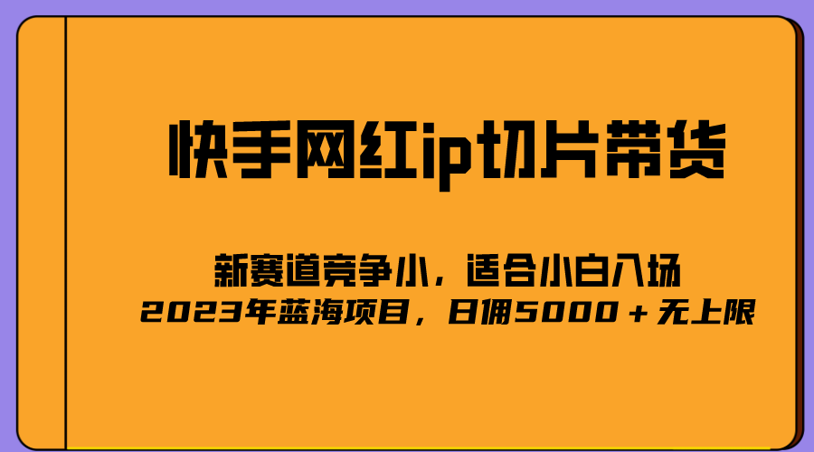 2023爆火的快手网红IP切片，号称日佣5000＋的蓝海项目，二驴的独家授权-时光论坛