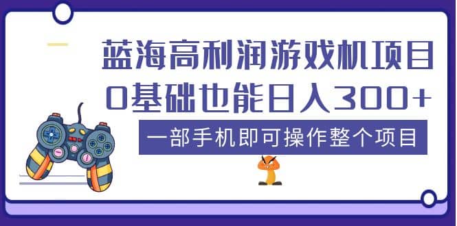 蓝海高利润游戏机项目，0基础也能日入300+。一部手机即可操作整个项目-时光论坛