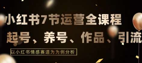 7节小红书运营实战全教程，结合最新情感赛道，打通小红书运营全流程【揭秘】-时光论坛