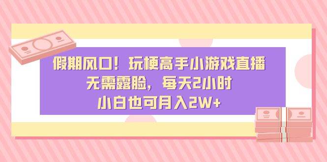 （8769期）假期风口！玩梗高手小游戏直播，无需露脸，每天2小时，小白也可月入2W+-时光论坛