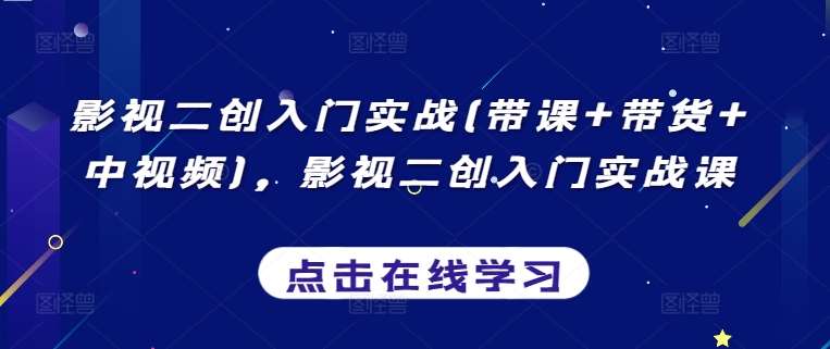 影视二创入门实战(带课+带货+中视频)，影视二创入门实战课-时光论坛