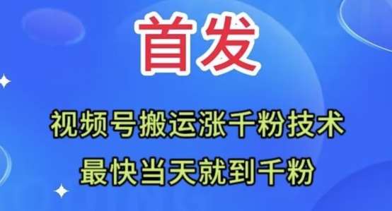 全网首发：视频号无脑搬运涨千粉技术，最快当天到千粉【揭秘】-时光论坛