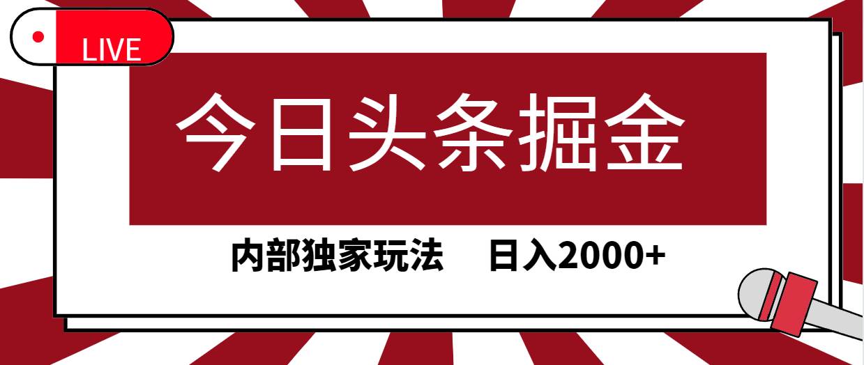 （9832期）今日头条掘金，30秒一篇文章，内部独家玩法，日入2000+-时光论坛