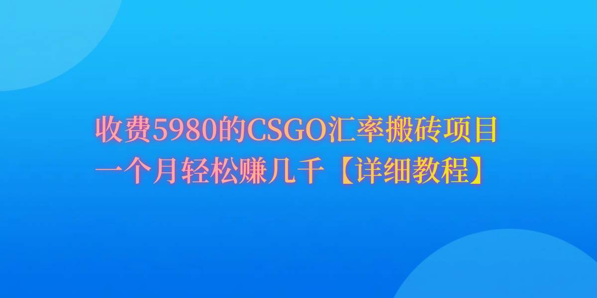 （9776期）CSGO装备搬砖，月综合收益率高达60%，你也可以！-时光论坛