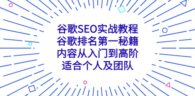 谷歌SEO实战教程：谷歌排名第一秘籍，内容从入门到高阶，适合个人及团队-时光论坛