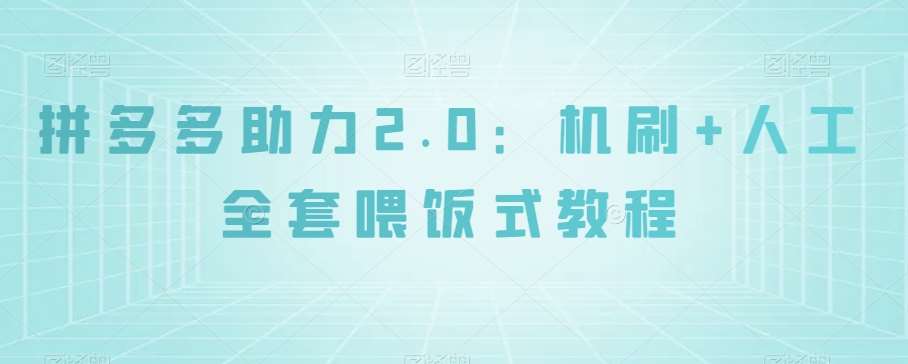 拼多多助力2.0：机刷+人工全套喂饭式教程【揭秘】-时光论坛