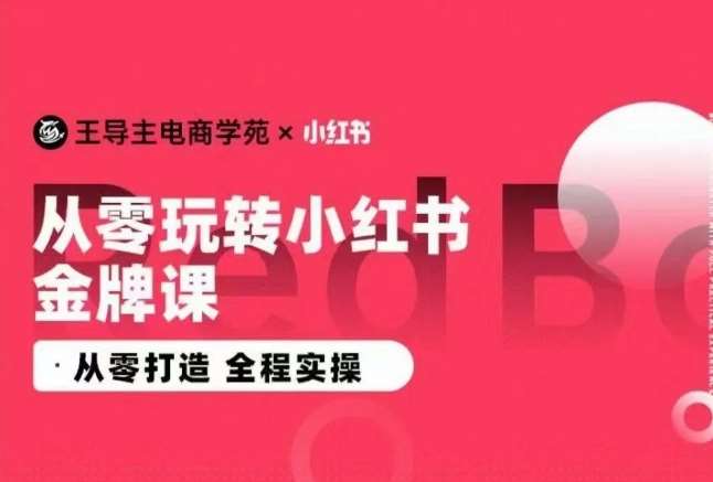 王导主·小红书电商运营实操课，​从零打造  全程实操-时光论坛