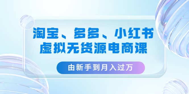 淘宝、多多、小红书-虚拟无货源电商课（3套课程）-时光论坛